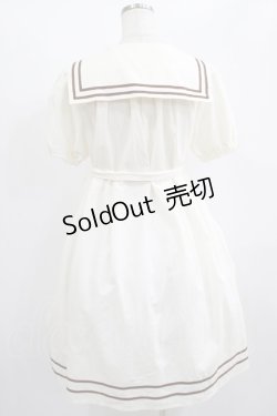 画像3: Physical Drop / Aラインセーラーワンピース Free アイボリー/ブラウン H-25-01-27-013-LO-OP-NS-ZH