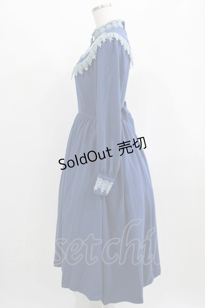 画像2: Innocent World / コーデリアローズワンピース M ロイヤルブルー×ライトブルー/Royal Blue×Light blue H-25-01-27-017-IW-OP-NS-ZH (2)