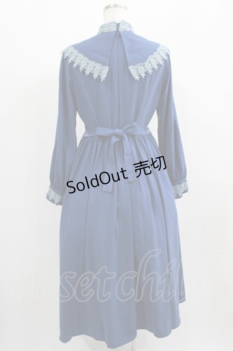 画像3: Innocent World / コーデリアローズワンピース M ロイヤルブルー×ライトブルー/Royal Blue×Light blue H-25-01-27-017-IW-OP-NS-ZH (3)