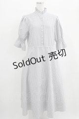 LEBECCA boutique / 更に歩めるギンガムチェックワンピース Free グレー H-25-01-27-024-EL-OP-NS-ZH