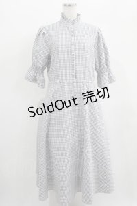 LEBECCA boutique / 更に歩めるギンガムチェックワンピース Free グレー H-25-01-27-024-EL-OP-NS-ZH