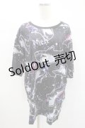 NieR Clothing / プリント半袖CUTSEW F 黒 H-25-01-28-1003-PU-TO-KB-ZH
