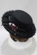 画像2: axes femme / 巻きバラレースカンカン帽 Free ブラック H-25-01-28-076-AX-AC-NS-ZH (2)