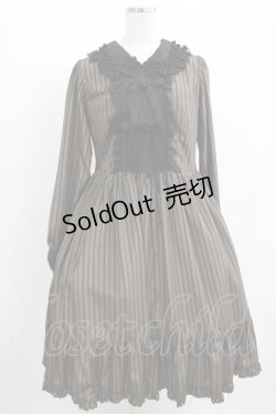 画像1: Physical Drop / レース衿ワンピース Free ストライプブラウン H-25-01-28-009-LO-OP-NS-ZH