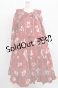 PINK HOUSE×misako＆einko / Love Ribbon Bearミディワンピース Free レッド H-25-01-28-012-LO-OP-NS-ZH