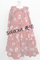 PINK HOUSE×misako＆einko / Love Ribbon Bearミディワンピース Free レッド H-25-01-28-012-LO-OP-NS-ZH