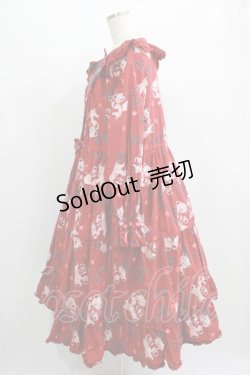 画像2: PINK HOUSE×misako＆einko / Love Ribbon Bearミディワンピース Free レッド H-25-01-28-012-LO-OP-NS-ZH
