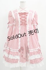 BABY,THE STARS SHINE BRIGHT / ギンガムチェック巻きバラドールワンピース（サンプル品） Free エンジ H-25-01-28-002-BA-OP-NS-ZH
