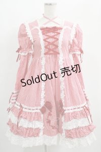 BABY,THE STARS SHINE BRIGHT / ギンガムチェック巻きバラドールワンピース（サンプル品） Free エンジ H-25-01-28-002-BA-OP-NS-ZH