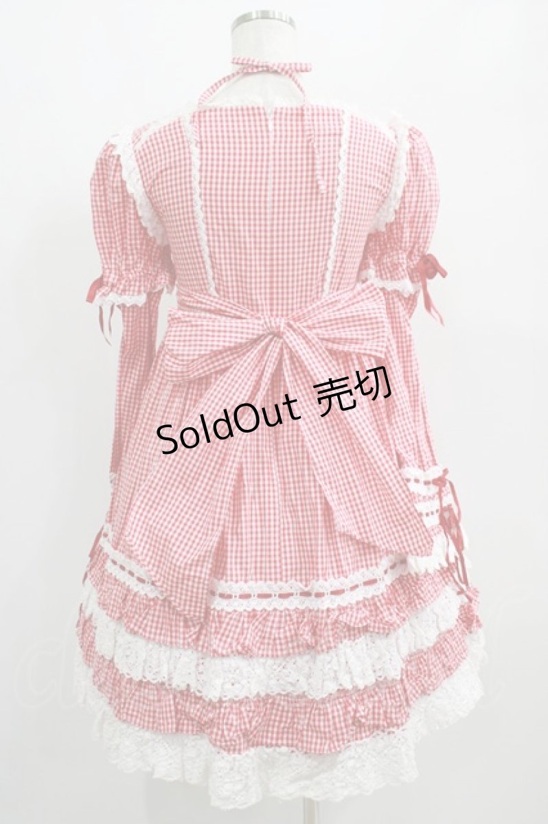 画像3: BABY,THE STARS SHINE BRIGHT / ギンガムチェック巻きバラドールワンピース（サンプル品） Free エンジ H-25-01-28-002-BA-OP-NS-ZH (3)