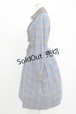 画像2: Innocent World / オリアナチェックワンピース M101cm丈 ブルー H-25-01-28-020-IW-OP-NS-ZH