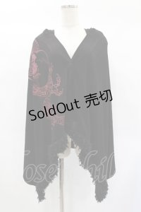Qutie Frash / フードポンチョ  黒 H-25-01-29-1052-QU-TO-KB-ZH