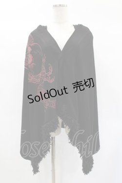 画像1: Qutie Frash / フードポンチョ  黒 H-25-01-29-1052-QU-TO-KB-ZH
