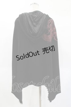 画像2: Qutie Frash / フードポンチョ  黒 H-25-01-29-1052-QU-TO-KB-ZH