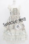 BABY,THE STARS SHINE BRIGHT / バロックを探して〜天使が祝福する至福の美術館巡り〜柄ロングフリルジャンパースカート Free ガブリエル（若草） H-25-01-29-008-BA-OP-NS-ZH