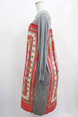 画像2: Jane Marple Dans Le Salon / Sewing kitコラボレーションドレス  rose×mix gray H-25-01-30-003-JM-OP-KB-ZT439