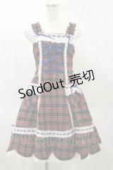 BABY,THE STARS SHINE BRIGHT / タータンチェック裾スカラップジャンパースカート Free ネイビー H-25-02-01-072-BA-OP-NS-ZH