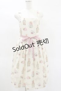 Emily Temple cute / Revivalノースリーブワンピース  Queen Marie柄アイボリー H-25-02-02-043-ET-OP-KB-ZH