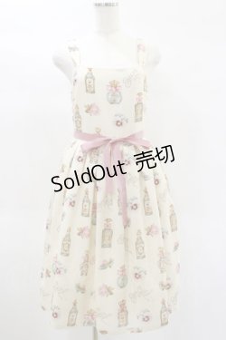 画像1: Emily Temple cute / Revivalノースリーブワンピース  Queen Marie柄アイボリー H-25-02-02-043-ET-OP-KB-ZH