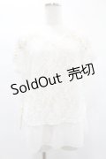 axes femme / 裾チュールレーストップス M オフ H-25-02-02-1048-AX-TO-NS-ZH