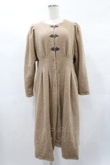 an another angelus / 金具使いノーカラーコート Free PINK BEIGE H-25-02-02-1066-CA-CO-NS-ZT-C064