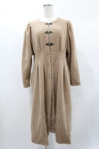 an another angelus / 金具使いノーカラーコート Free PINK BEIGE H-25-02-02-1066-CA-CO-NS-ZT-C064