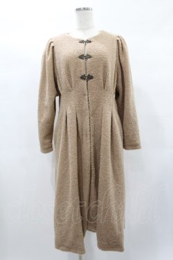 画像1: an another angelus / 金具使いノーカラーコート Free PINK BEIGE H-25-02-02-1066-CA-CO-NS-ZT-C064