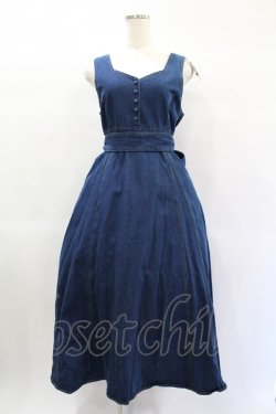 画像1: Maison de FLEUR / Belle/ワンピース Free インディゴ H-25-02-02-1011-LO-OP-NS-ZH