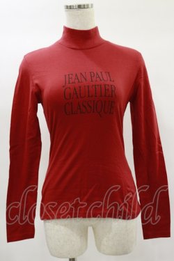 画像1: Jean Paul GAULTIER / ハイネックカットソー 40 赤 H-25-02-02-016-GO-TO-KB-ZH