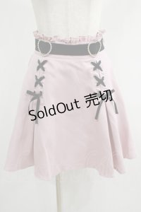 DearMyLove / ハートバックルレースアップスカート M ピンク H-25-02-03-045-EL-SK-NS-ZH