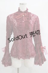 metamorphose / レース姫袖ブラウス Free ボルドー H-25-02-03-050-ME-BL-NS-ZH