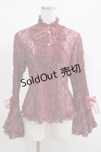 metamorphose / レース姫袖ブラウス Free ボルドー H-25-02-03-050-ME-BL-NS-ZH