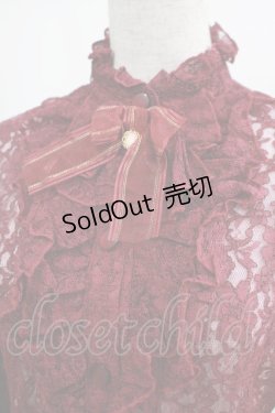 画像4: metamorphose / レース姫袖ブラウス Free ボルドー H-25-02-03-050-ME-BL-NS-ZH