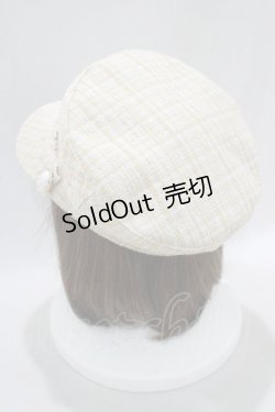 画像2: axes femme POETIQUE / パール釦ツイードキャスケット  ベージュ H-25-02-03-1074-AX-AC-NS-ZH