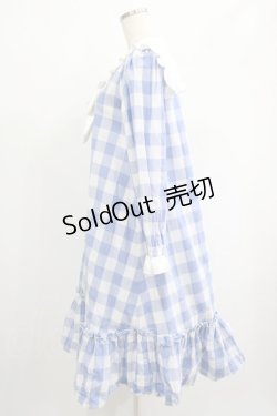 画像2: Nile Perch / ギンガムチェックセーラーワンピース Free ブルー H-25-02-03-1012-LO-OP-NS-ZH