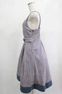 画像2: F i.n.t / ビスチェ風カッティングチェックジャンパースカート Free NAVY×PK H-25-02-03-1023-CA-OP-NS-ZH