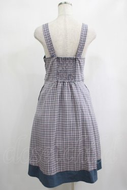 画像3: F i.n.t / ビスチェ風カッティングチェックジャンパースカート Free NAVY×PK H-25-02-03-1023-CA-OP-NS-ZH