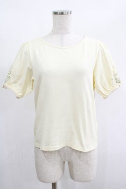 画像1: F&A / スズラン刺繍パフT Free IVORY H-25-02-03-054-LO-TO-NS-ZH