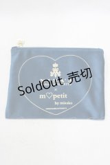 m petit by misako / NINA'Sコラボポーチ  ネイビー H-25-02-03-070-LO-ZA-NS-ZH