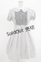 Ank Rouge / チェックプリーツワンピース M グレー H-25-02-03-018-CA-OP-NS-ZH