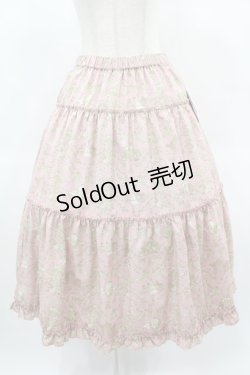 画像1: m petit by misako / NINA'Sコラボスカート L ピンク/アイボリー　リバーシブル H-25-02-04-1035-LO-SK-NS-ZH