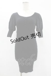 Melt the lady / ニットワンピース Free ブラック H-25-02-04-1040-PU-OP-NS-ZH