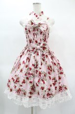 画像1: BABY,THE STARS SHINE BRIGHT / シュガーブーケ柄シャーリングプリンセスジャンパースカート Free ピンク H-25-02-04-1028-BA-OP-NS-ZH (1)