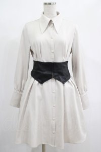 EATME / 2WAYコルセット付きシャツワンピース S アイボリー H-25-02-06-035-LO-OP-NS-ZH