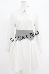 EATME / 2WAYコルセット付きシャツワンピース S アイボリー H-25-02-06-035-LO-OP-NS-ZH
