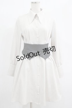 画像1: EATME / 2WAYコルセット付きシャツワンピース S アイボリー H-25-02-06-035-LO-OP-NS-ZH