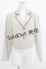 Fi.n.t / 配色パイピング使いジャケット Free L/BEIGE H-25-02-06-039-CA-JA-NS-ZH