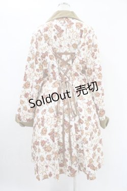 画像2: metamorphose / 【プラスサイズ】ゴブラン風くまちゃんコートワンピース プラスザイズ オフ白 H-25-02-06-006-ME-OP-NS-ZH