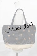 Candy Stripper / BURGER PANIC TOTE BAG  黒 H-25-02-06-1012-PU-BG-KB-ZH