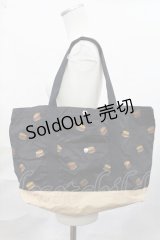 Candy Stripper / BURGER PANIC TOTE BAG  黒 H-25-02-06-1012-PU-BG-KB-ZH